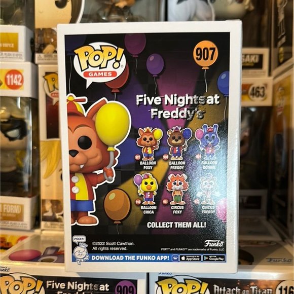 Funko POP! FNAF Five Nights At Freddy’s Security Breach Balloon Foxy Figure #907 - Picture 4 of 7